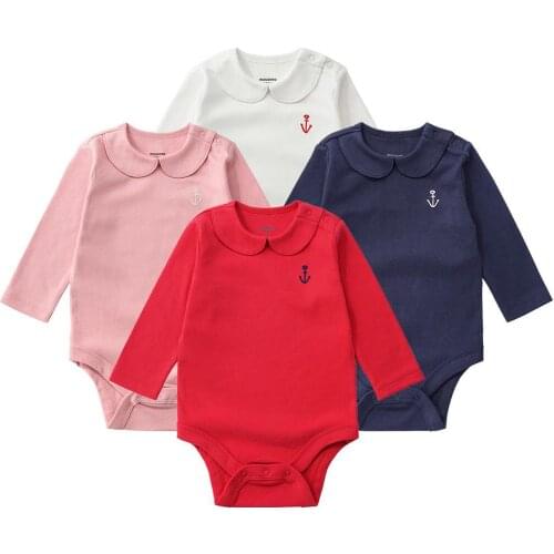 Brand autumn style new born baby clothes Long Sleeve bodysuits Cotton body girl Infant-clothing Twins China-imported-clothes