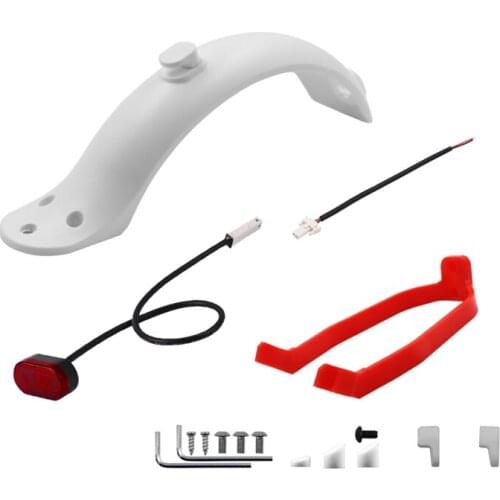 For Xiaomi Mijia mudguard Ducktail Rear Back Fender Guard Wing Shelf with Rear Tail Lamp Back Brake Light Electric M365 Scooter