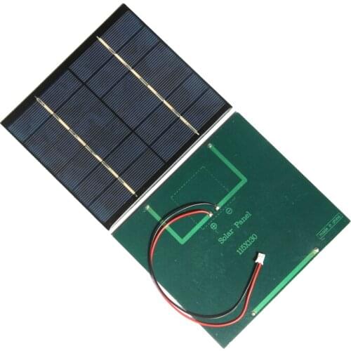 BUHESHUI 2.5W 6V Polycrystalline Solar Panel with PH2.0 cable 24AWG 200mm Solar Charger For 3.7V Battery 115*130MM 20PCS/lot