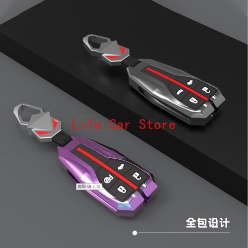 Alloy Key Fob Case Holder Bag Key Ring Protect Key For Hong Qi HS5 HS7