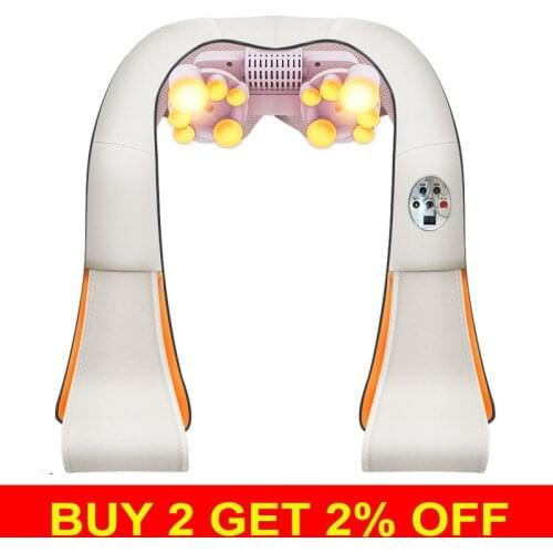 Cheap Good HIDOMDOM U Shape Electrical Shiatsu Back Neck Shoulder Body Massager Belt Kneading Infrared Heating Massager