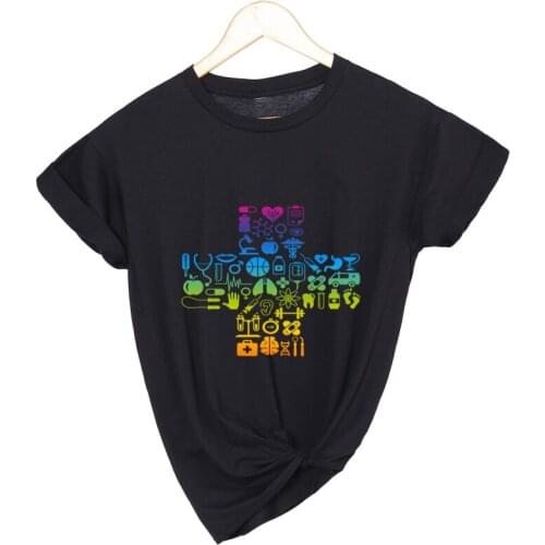 Funny Cute Printing Girls O-Neck Casual Tops Plus Size Thin Style T-Shirt Womens Summer Oversize Loose Tees Kids Short Sleeve