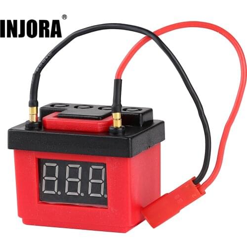 INJORA 1PCS Low Voltage Alarm Lipo Battery Simulation Decoration for 1/10 RC Crawler Car Axial SCX10 III 90046 Traxxas TRX4 TRX6