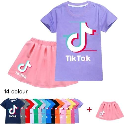 TIK TOK Outfits for Girls Toddler Girl Anime Clothes T-shirt +short Pants 2pcs Set Girl Christmas Outfit