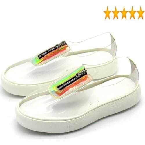 Casual New Summer Man Autumn Sneakers Transparent Loafers Thick Platform Zipper Adult Male Tennis Mens Footwear Plus Size US 12