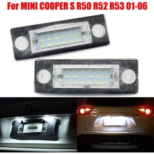 2x LED Number License Plate Light Lamp For VW Transporter T5 Multivan Caravelle Eurovan Passat Caddy Touran Golf Jetta Skoda