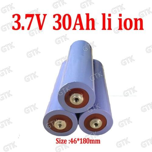 GTKli ion 3.7V 30Ah Lithium ion battery 3C discharge yylindrical for diy 12V 36V120ah ebike scooter vehicle energy storage