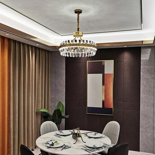 Dining room chandelier simple modern new light luxury high-end home living room bedroom crystal living room lamp