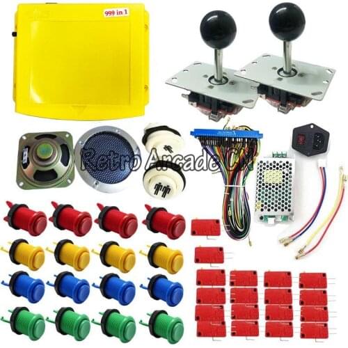 Jamma mame DIY kit Arcade bundle parts american button multi game PCB board Upgraded Version 999 in 1 HD only VGA output