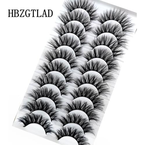 10Pairs Mink False Eyelashes Fluffy 3D Mink Lashes Beauty Dramatic Long Natural Eyelashes Wholesale Eyelash Extension For Makeup