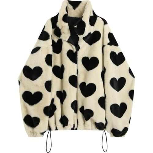 PERHAPS U Artificial Fur Coats