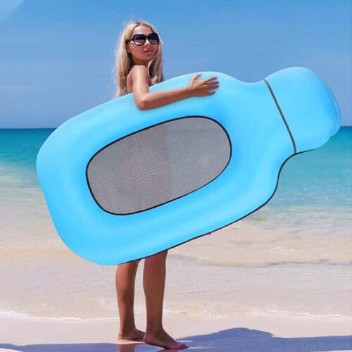 Pump-free Pool Float Inflatable Hammock Toy , Floating Swimming Raft Lake Water Float, Floating Island Raft Adult & Kid