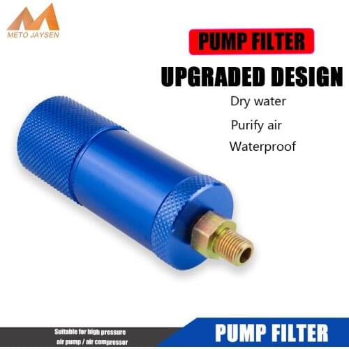 PCP Paintball Hand Pump Filter Water-Oil Separator with M10x1 Quick Couplers Air Filtering 300bar 4500psi 50cm Pressure Hose