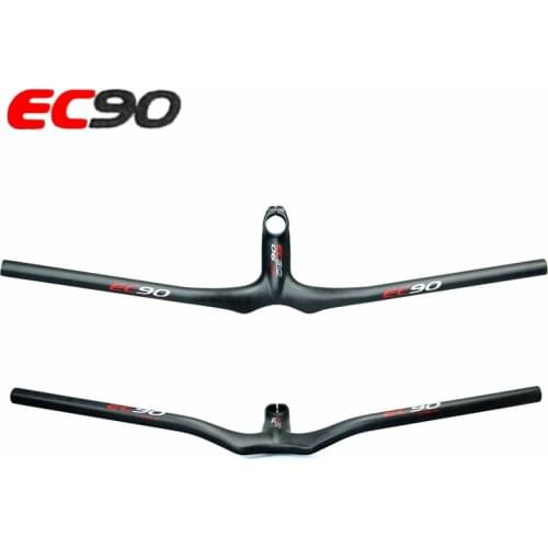 EC90 2017 New 3K Matt Full Carbon MTB Bicycle handlebar Integrated with Stem mountain Rise handle Bike stem Bicycle Accessories