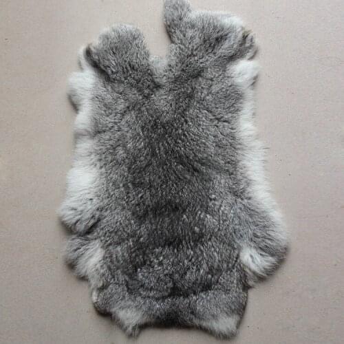 Gray nature genuine rabbit fur garment fabric sale by whole piece