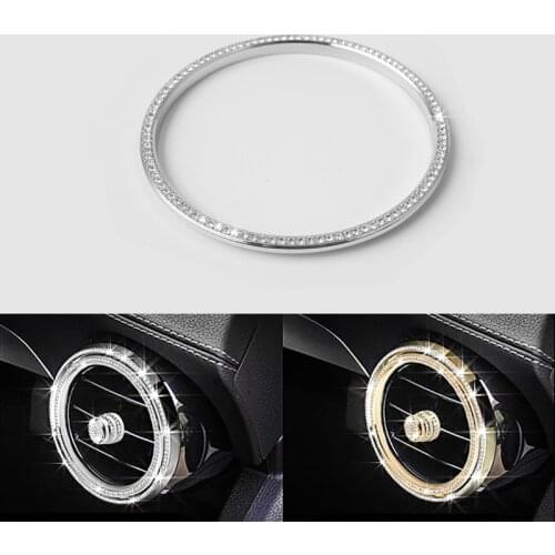 Air Outlet Crystal Decoration Silver For Mercedes-Benz C GLC 2015-2018