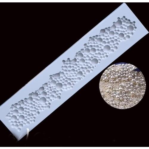 Silicone pearls corner silk cake decoration chocolate fandont candy clay mold