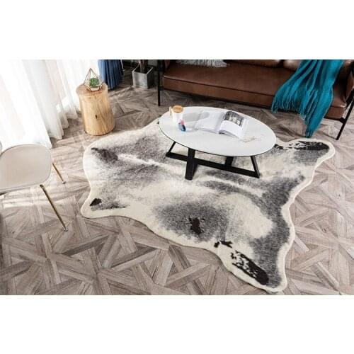 Modern minimalist style shaped size ring leather imitation animal household carpet mat living room dining room bedroom