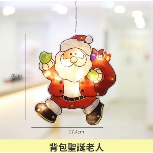 LED Christmas Decoration Lights Santa Claus Snowman Elk Shape Window Lights Holiday Decoration