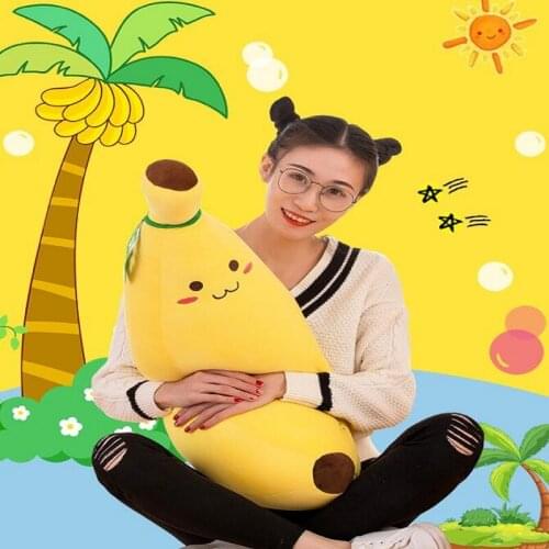 UBRUSH Creative Cute Banana Cushion Plush Fabric PP Cotton Filled Soft And Comfortable Skin Home Sofa Gift 50cm Cushion