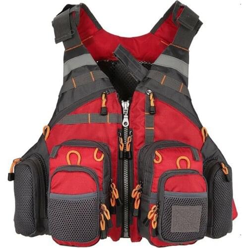 Outdoor sports fishing vest mens breathable swimming life jacket safety vest survival practical hunting vest