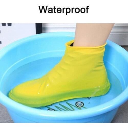 Rain Shoe Covers Waterproof Portable Traveling Outdoor Rubber Non-slip Rain Boot Overshoes Reusable Shoes Accessories Unisex