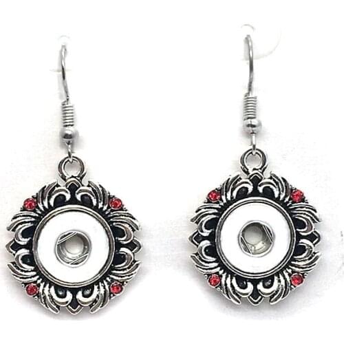 High quality 020 Rhinestones Butterfly 12mm Snap Button Earring For Women Charms White K Plated Design Snaps Earrings Jewelry