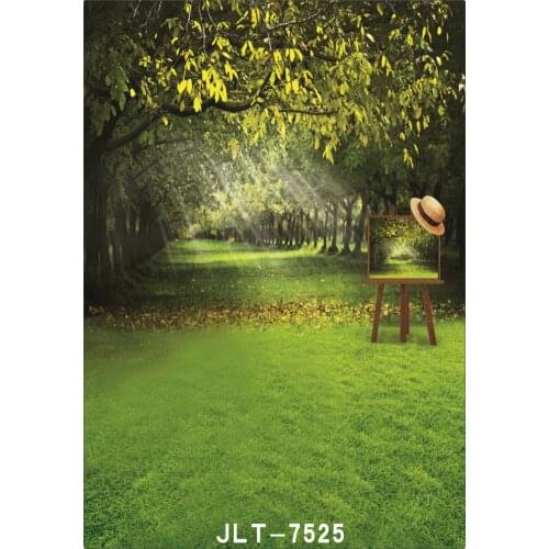 Scenic Spring Green Tree Drawing board Wedding Children Vinyl Background For Photo Studio Props Baby Backdrops for Photography