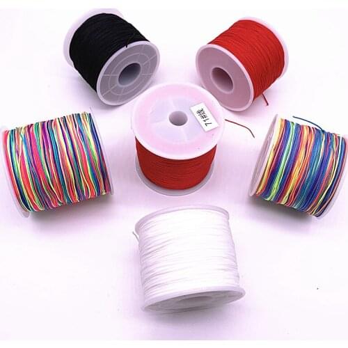 0.4--1.5mm 10Meters/lot Nylon Cord Thread Chinese Knot Macrame Cord Bracelet Braided String DIY Tassels Beading String Thread