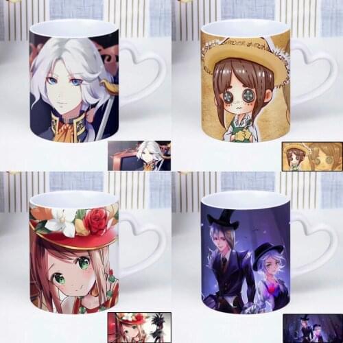 1pcs Q Style Anime Game Identity V Emma Woods Printed Coffee Mug Ceramic Water Milk Cup for Girl Boy Christmas Gift