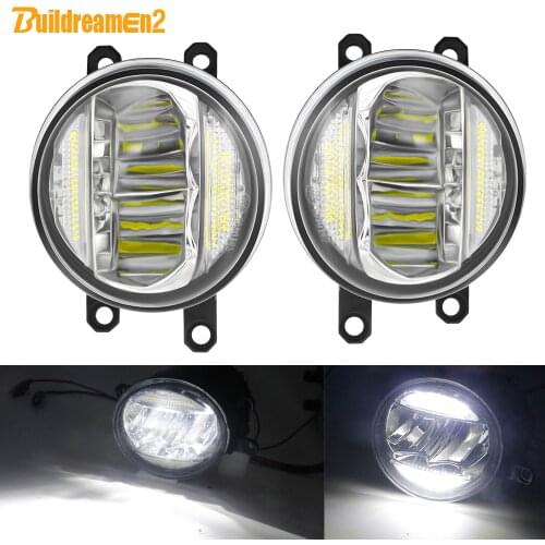 2in1 Car Fog Light Assembly LED Daytime Running Lamp DRL 12V For Toyota RAV4 Prius 4Runner Land Cruiser Prado Yaris Highlander