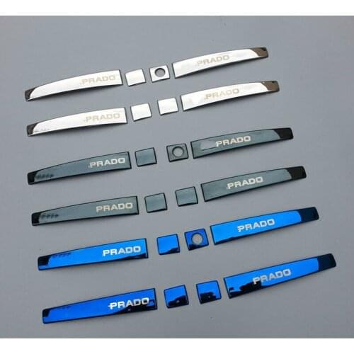 3 Colors Car Stainless Steel Door Handle Styling Cover Protection Trim for Toyota Land Cruiser Prado FJ150 Accessories 2010-2017