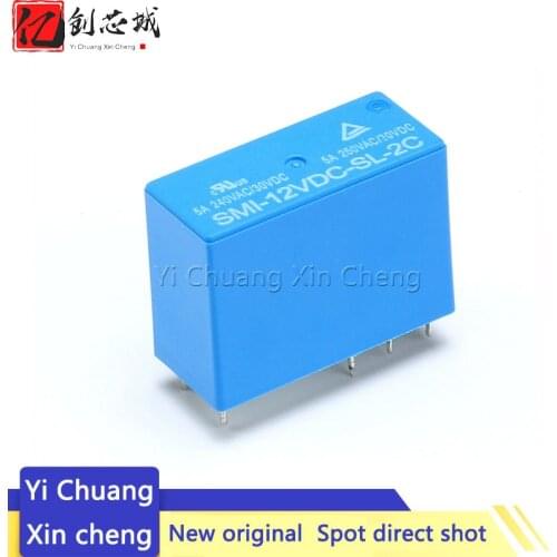 5PCS Power relays SMI-05VDC-SL-2C SMI-12VDC-SL-2C SMI-24VDC-SL-2C 5V 12V 24V 5A 250VAC/30VDC 8pin