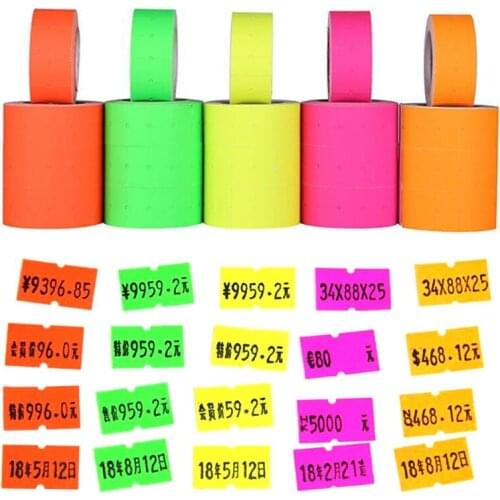 500pcs/roll Colorful Price Label Paper Tag Mark Sticker For MX-5500 Labeller Gun