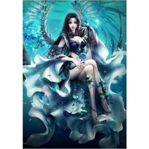 5D DIY Full Round/Square Diamond Painting Angel Girl 3D Embroidery Cross Stitch Rhinestone Mosaic Home Decor Art Yy167