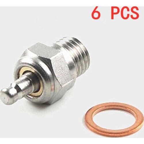 6pcs Hot & Medium Spark Glow Plugs N3 N4 Engine Parts Replacement of OS #8 For RC Nitro Car Traxxas Redcat Himoto HPI HSP 70117