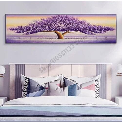 Large Size Diamond Painting Purple Tree 5D DIY Full Square Round Rhinestone Embroidery Mosaic Cross Stitch Handmade Wall GG5164