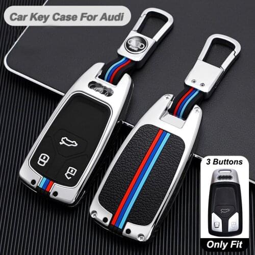 Zinc Alloy Car Key Case Cover Protector Fashion Key Chain For Audi A5 Q7 TTS 2021