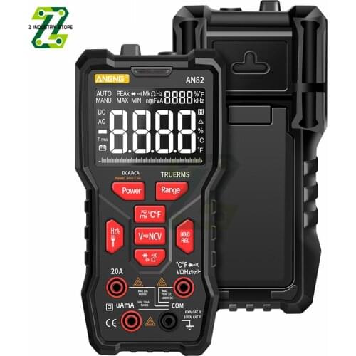 AN-82 Digital Multimeter 9999 Counts Auto-Ranging AC/DC Voltage Meter High Precision Digital Universal Meter