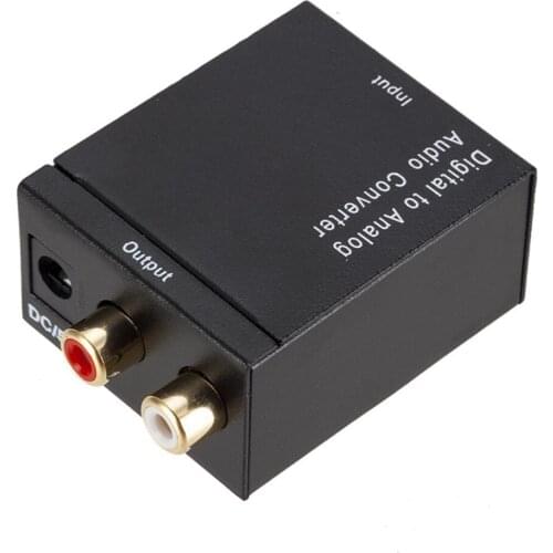 Digital Signal Fiber To Analog Audio Converter Dual Chip Decoder Adapter