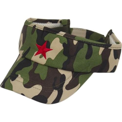 Girls Kids Casual Camo Army Green Sun Visor Caps Children Sunscreen Hats Baseball Caps Snapbacks Adjustable Topless Beach Hats