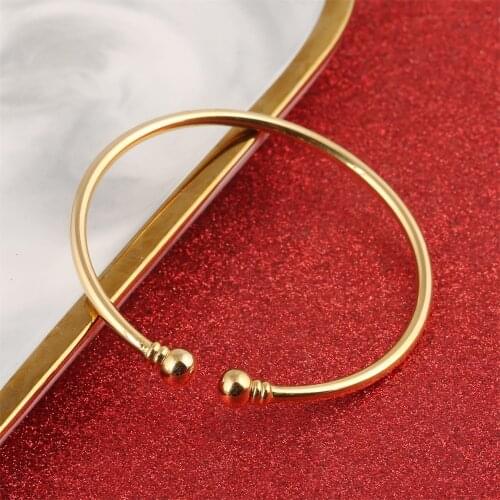 France Trenty Copper Wedding Bangle for Women Dubai Bride Bracelet African Jewelry Middle East Items