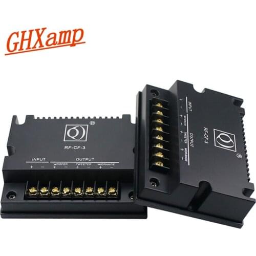 GHXAMP 200W 3 Way Car Crossover Audio Automotive High Power Bass Medium Tweeter Audio Speaker frequency divider 500Hz&3.5KHz 2pc