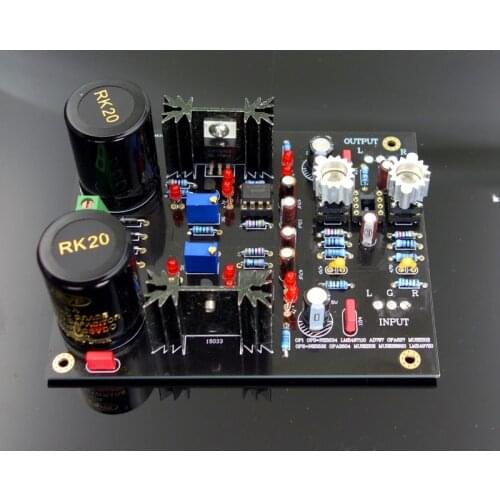 HI END op amp front board with Jung Super POWER core power Amplifier front board