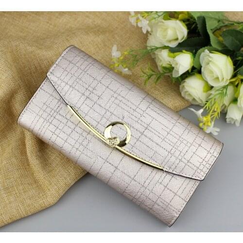 New Genuine Leather Womens Wallet Fashion Leather Long Large Capacity 3 Fold Female Wallets Luxury Clutch Ladies Cowhide Wallet