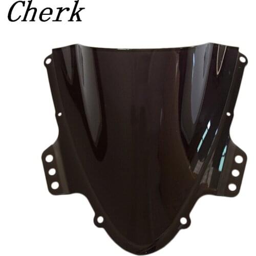 Motorcycle Black ABS Windshield WindScreen Fairing Double Bubble For Suzuki GSXR1000 K5 2005-2006
