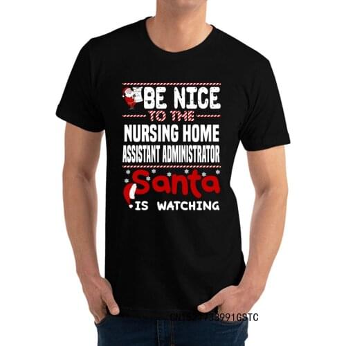 Tops Shirt Tops Tees Camisas Nursing Home Assistant Administrator Labor Day Cotton Fabric Round Neck Mens Tshirts Printing