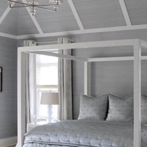 MYWIND Ash Gray Home interior Grasscloth Wallpaper