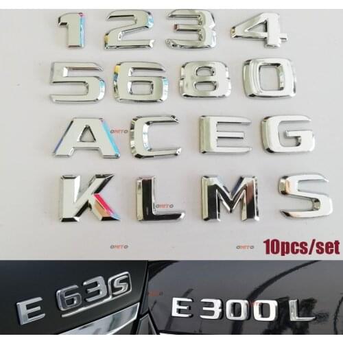 Flat Type DIY Car Styling Car Rear Sticker Emblem Badge Letters for GLE GLA CLA 260 300 320 400 Bumper Decal