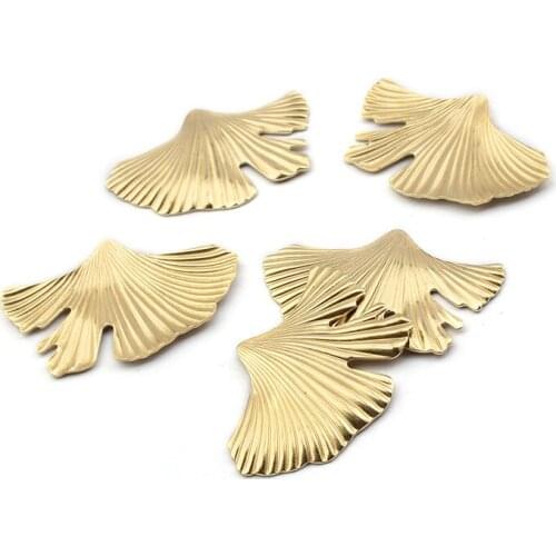 20pcs Leaf Brass Charms Pendant For DIY Hanging Earrings Necklace Jewelry Findings Making Supplies 32x21mm